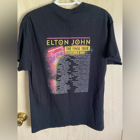 Elton John 2022 Farewell Yellow Brick Road Concert T-Shirt Mens Large - Picture 3 of 8
